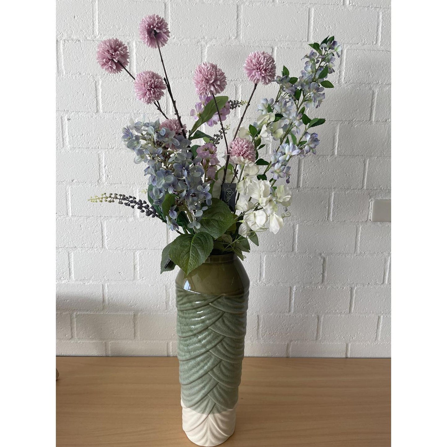Roberts collection kunstbloem sweet pea spray 76cm wit
