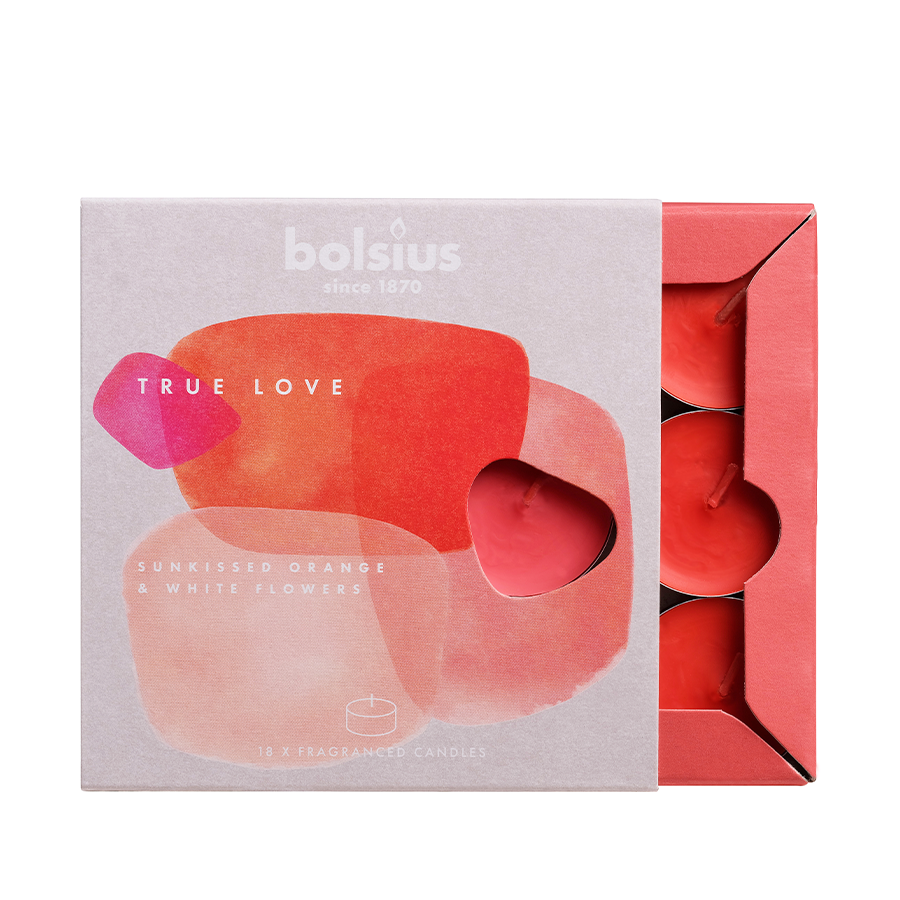 Bolsius true love geur-waxinelichtjes 18 stuks
