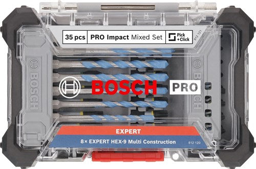 Bosch accessoires bosch pro slagschroevendraaier bits en multi bouwboor gemengd set...