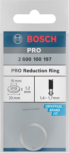 Bosch accessoires reduceerring voor cirkelzaagbladen 20 x 16 x 1,2 mm 1st - 2600100197