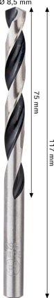 Bosch accessoires spiraalboor hss pointteq | 8,5 mm | 1 stuk - 2608577849