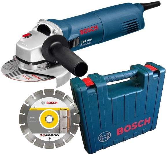 Bosch haakse slijpmachine gws1400+diamantblad