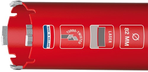 Carat dustec laser droogboor ø62x340xm16 - htl0623404 - htl0623404