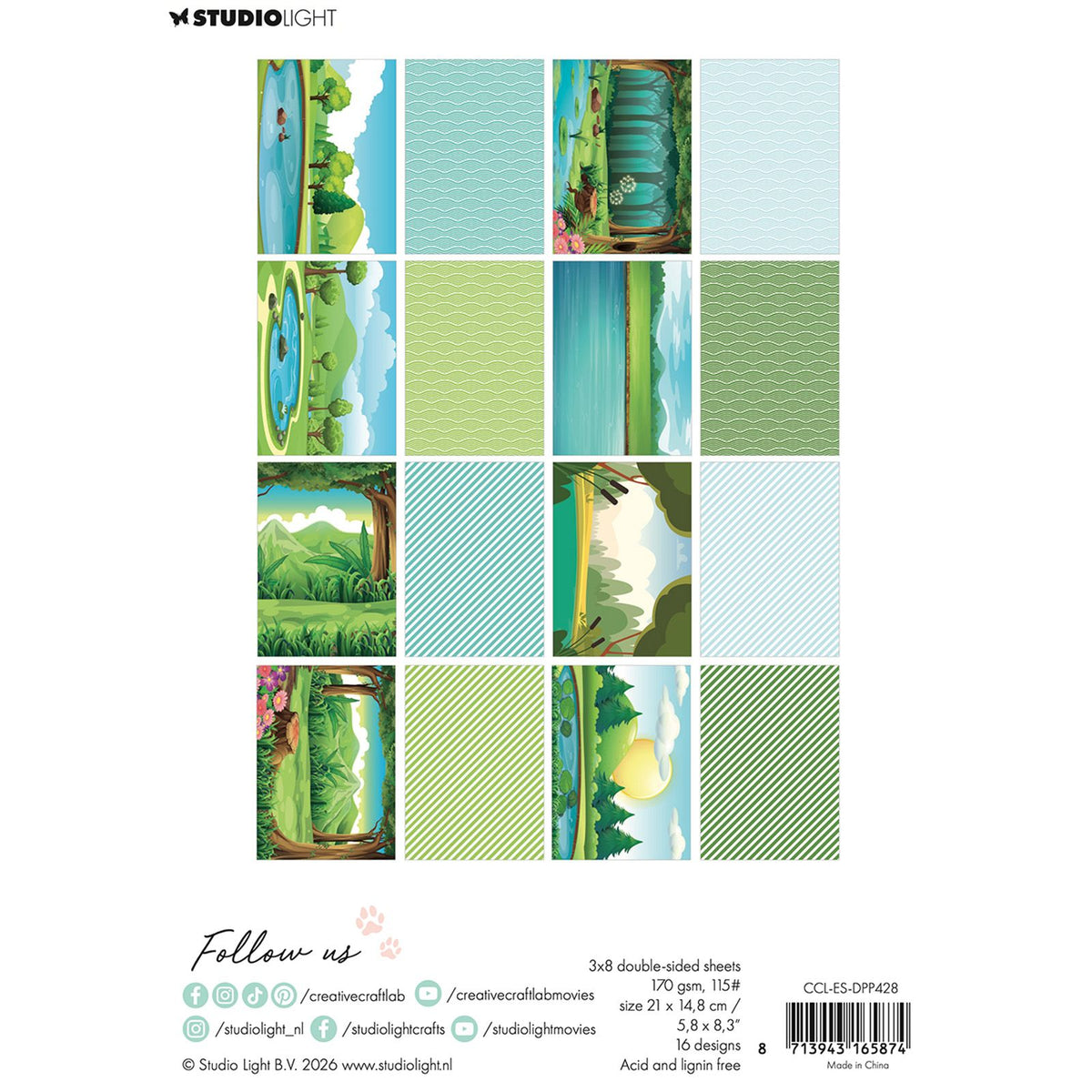 Creative craftlab • essentials design paper pad stone in a pond