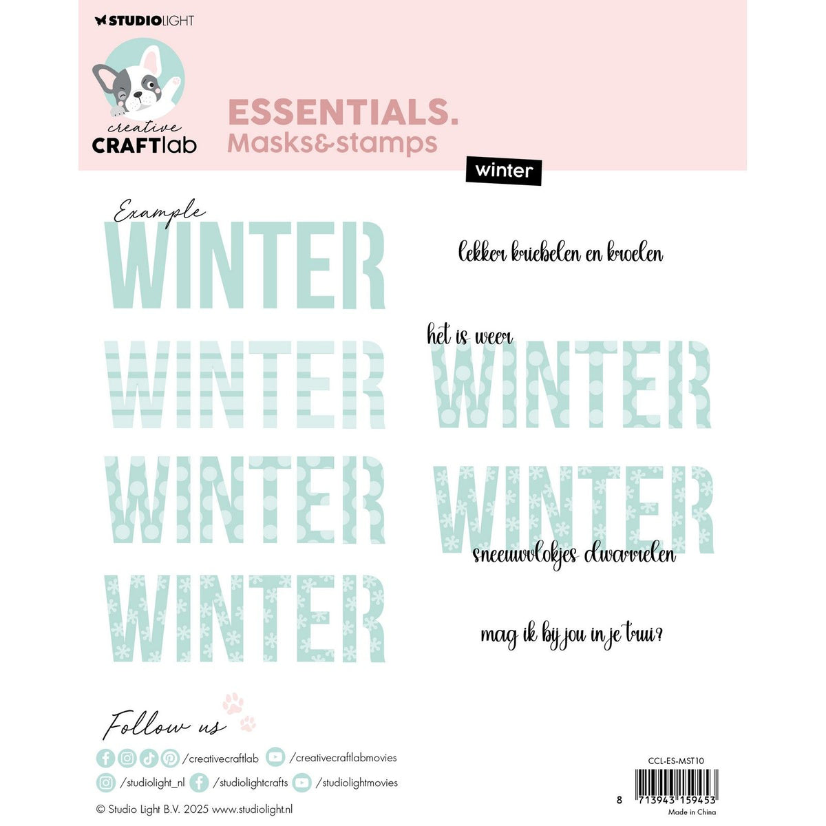 Creative craftlab • essentials mask stencil and stamp winter