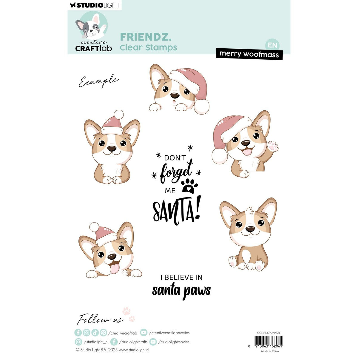 Creative craftlab • friendz clear stamps merry woofmass