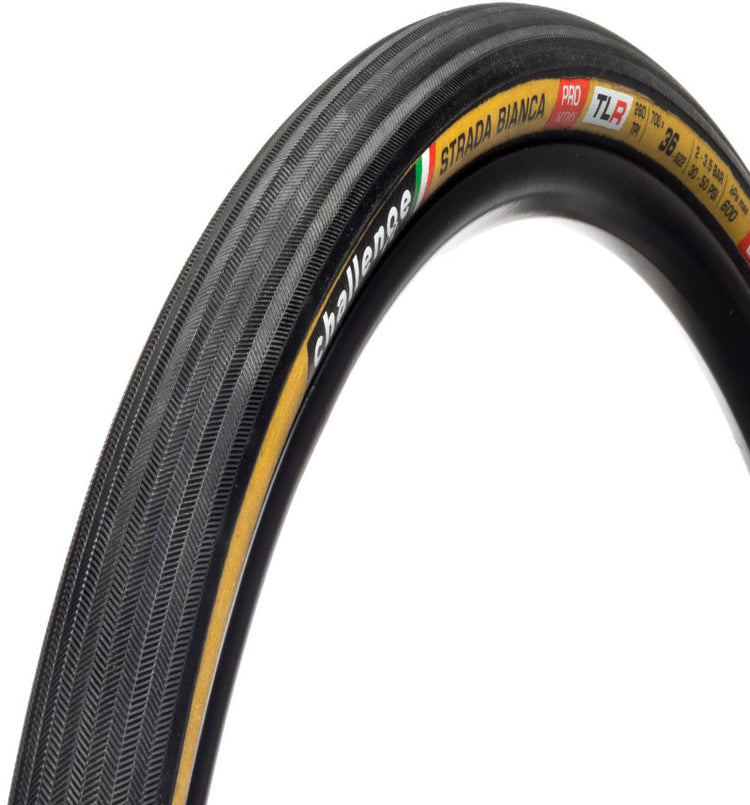 Challenge - strada bianca pro ot tlr 700x36c zwart bruin