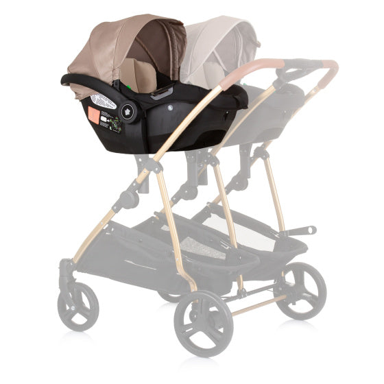 Chipolino duo autostoel 40-87 cm groep 0+ golden zwart beige