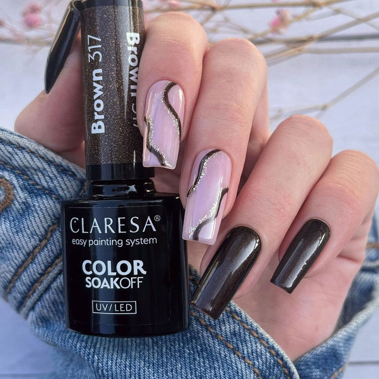 Claresa uv led gellak 5ml brown 317 warm feelings