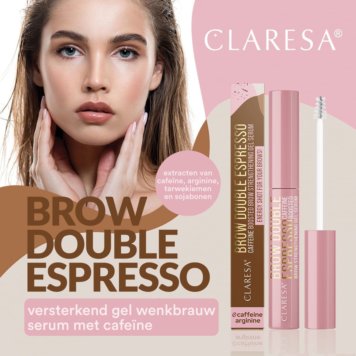 Claresa brow double espresso wenkbrauw serum 6gr.