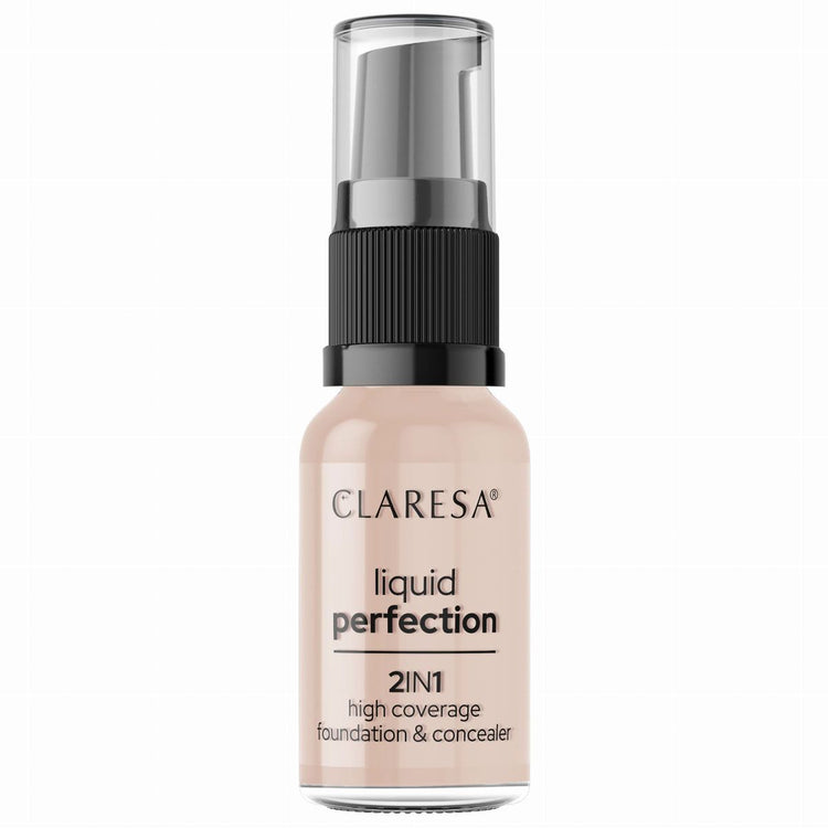 Claresa liquid perfection 2-in-1 concealer en foundation 103 cool medium 18gr.