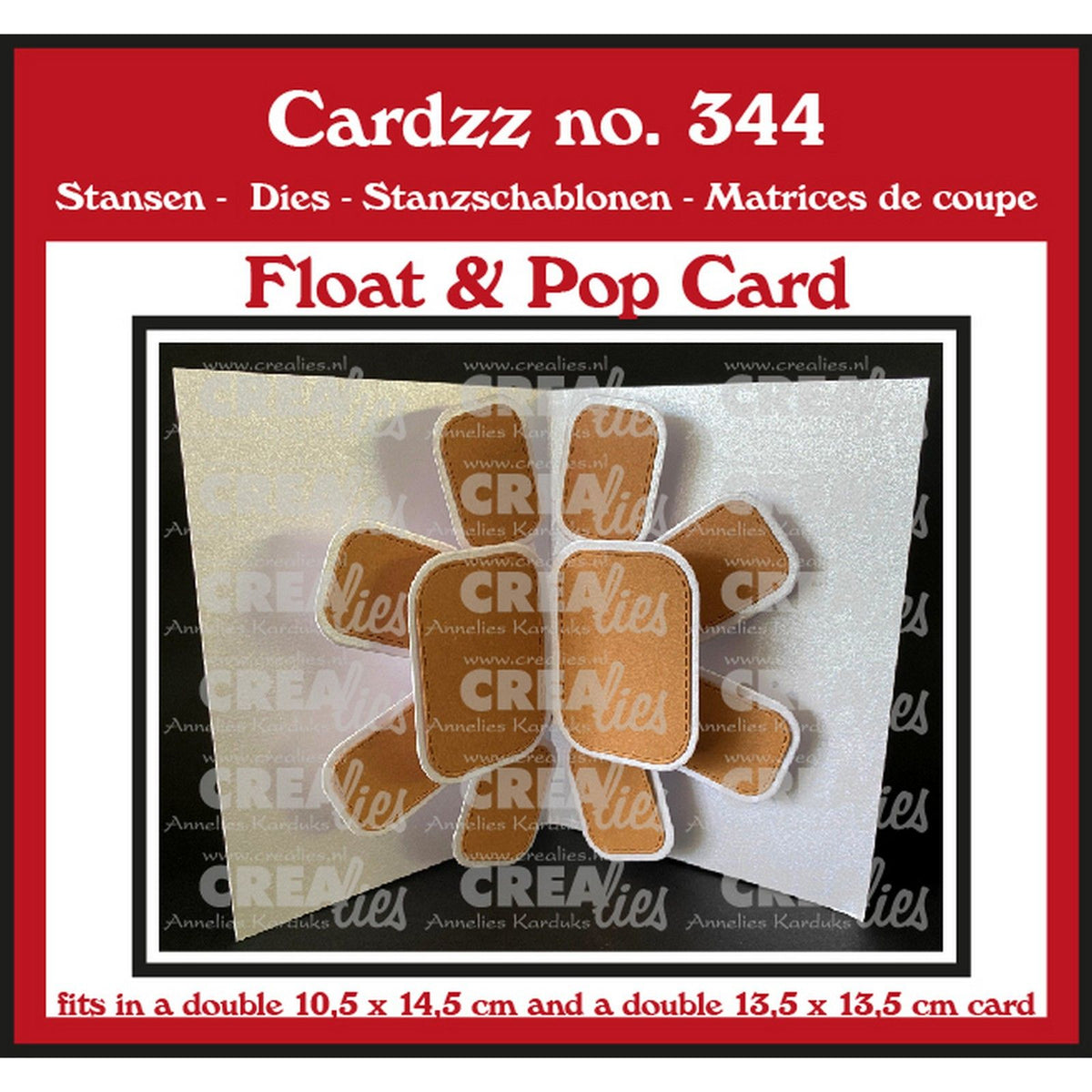 Crealies • cardzz zweef en pop up kaart