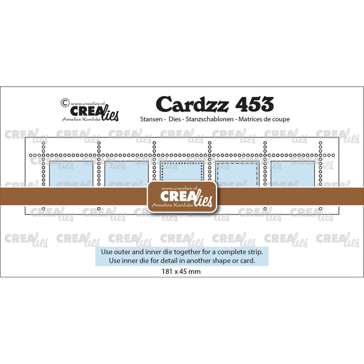 Crealies • cardzz postzegelstrip xl 5x horizontale rechthoeken