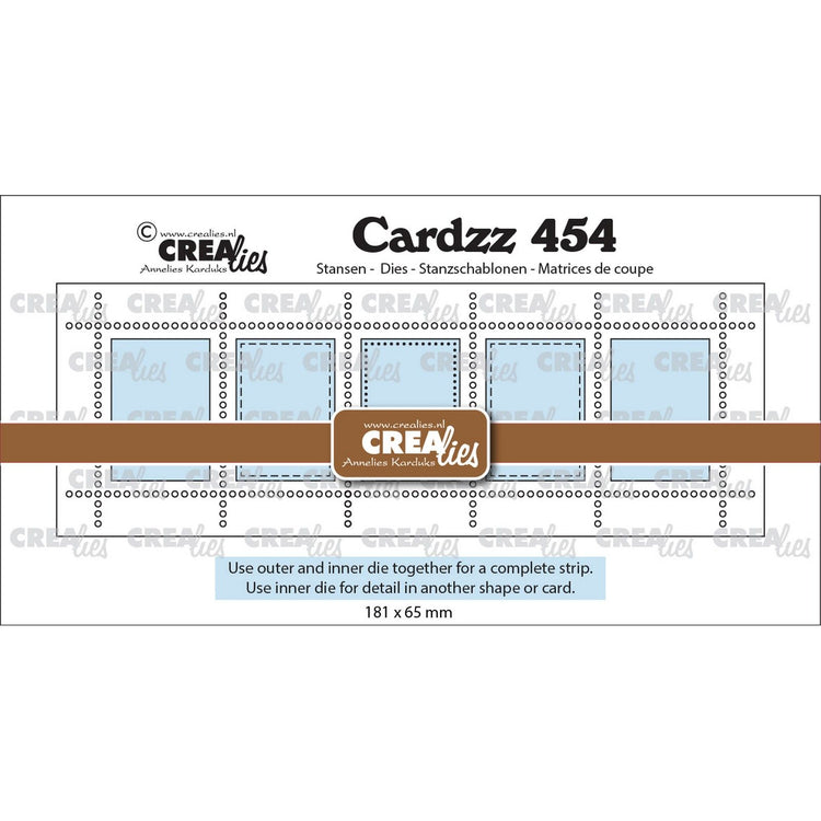 Crealies • cardzz postzegelstrip xl 5x verticale rechthoeken