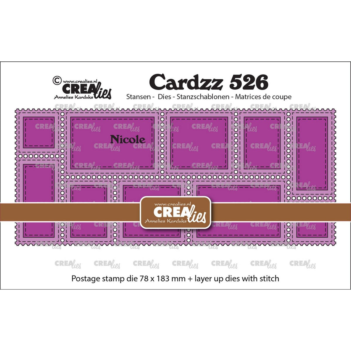 Crealies • cardzz snijmallen postzegelframe slimline nicole