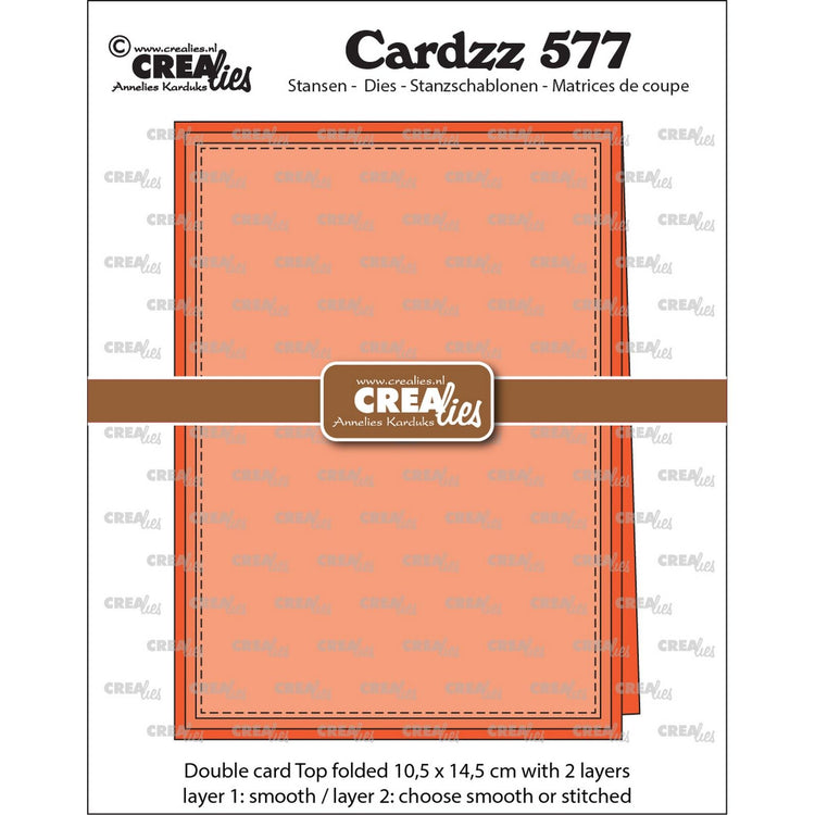 Crealies • cardzz dubbele kaart 10,5 x 14,5 cm (vouw aan de bovenkant)