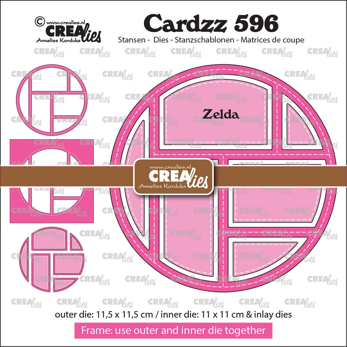 Crealies • cardzz frame inlay zelda (6 vlakken)