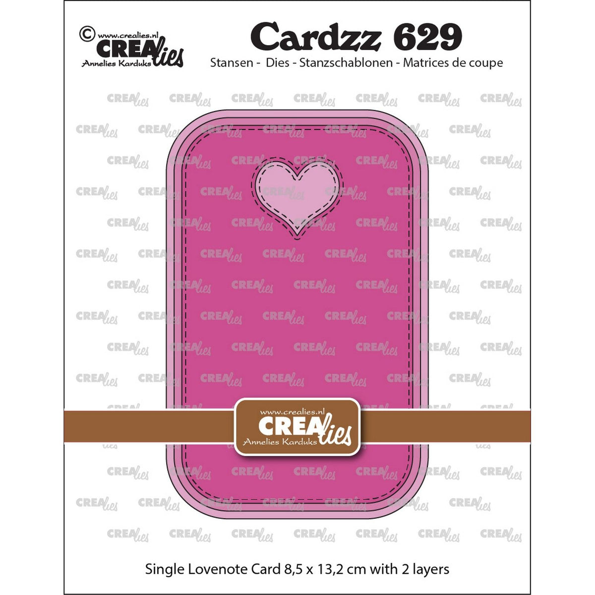 Crealies • cardzz stans enkele kaart lovenote