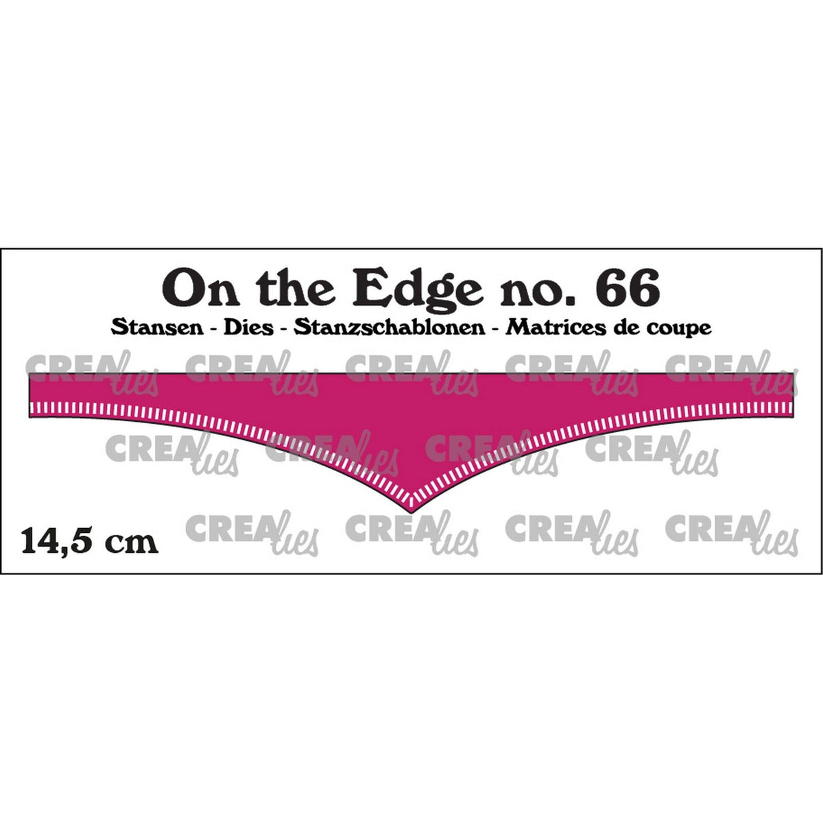 Crealies • on the edge snijmal nr.66 met kleine streepjes
