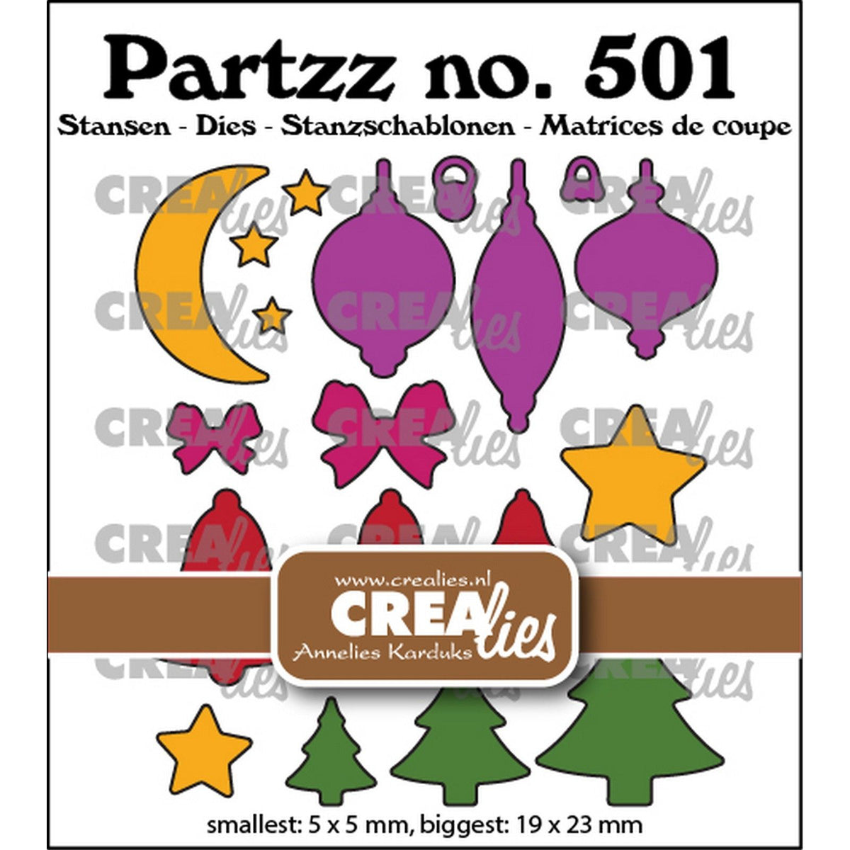 Crealies • partzz snijmallen mini kerst