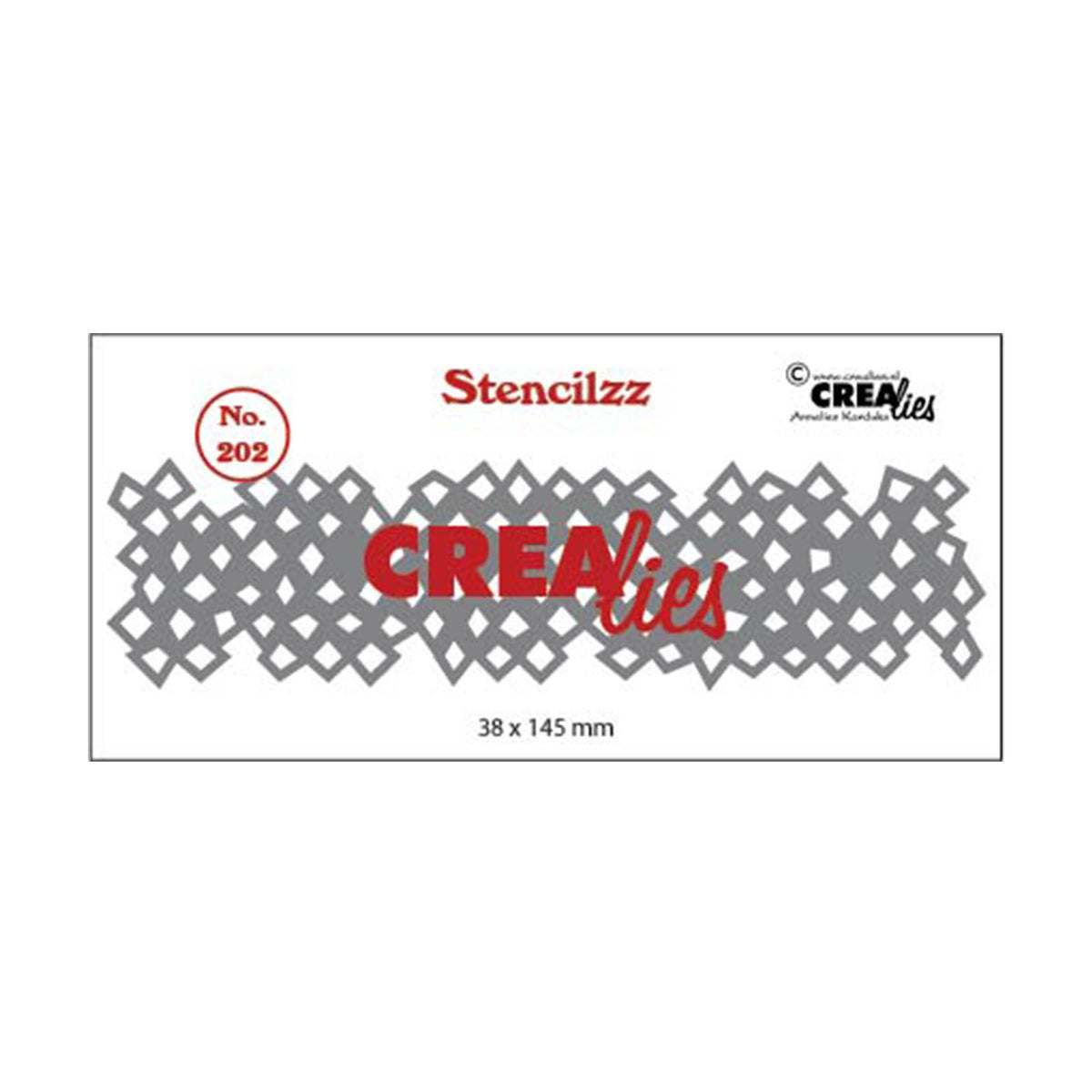 Crealies • stencilzz no.202 wonky vierkanten