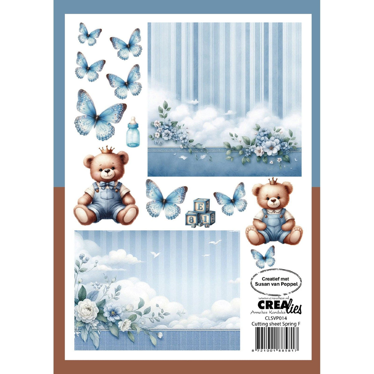 Crealies • cutting sheets papierblok lente f 8 vellen