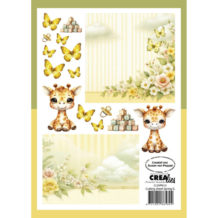 Crealies • cutting sheets papierblok lente g 8 vellen