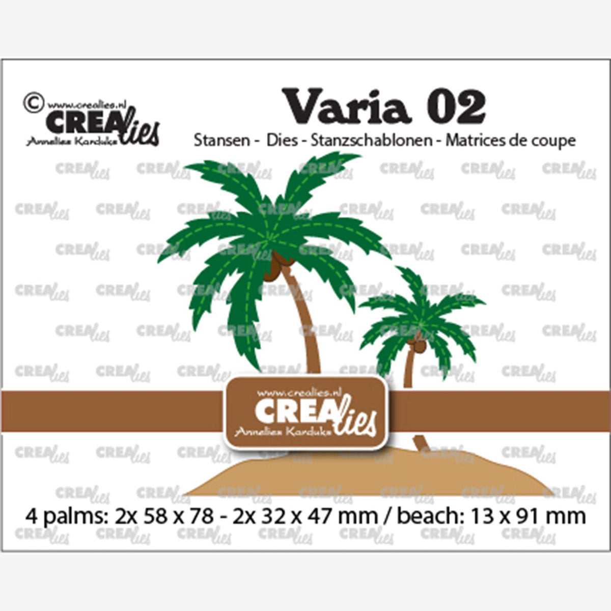 Crealies • varia snijmal palmbomen 4stuks
