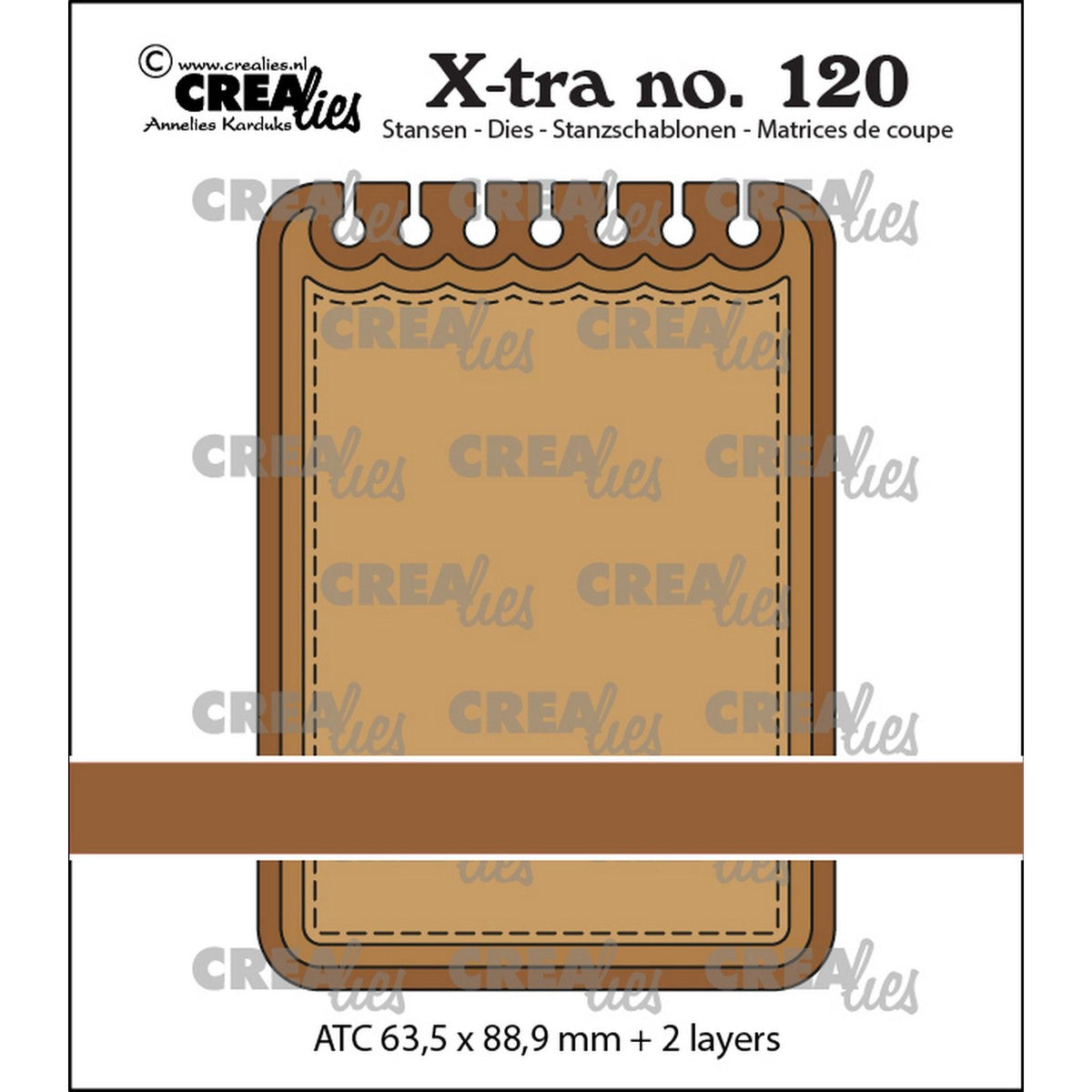 Crealies • xtra stans atc notebook horizontaal