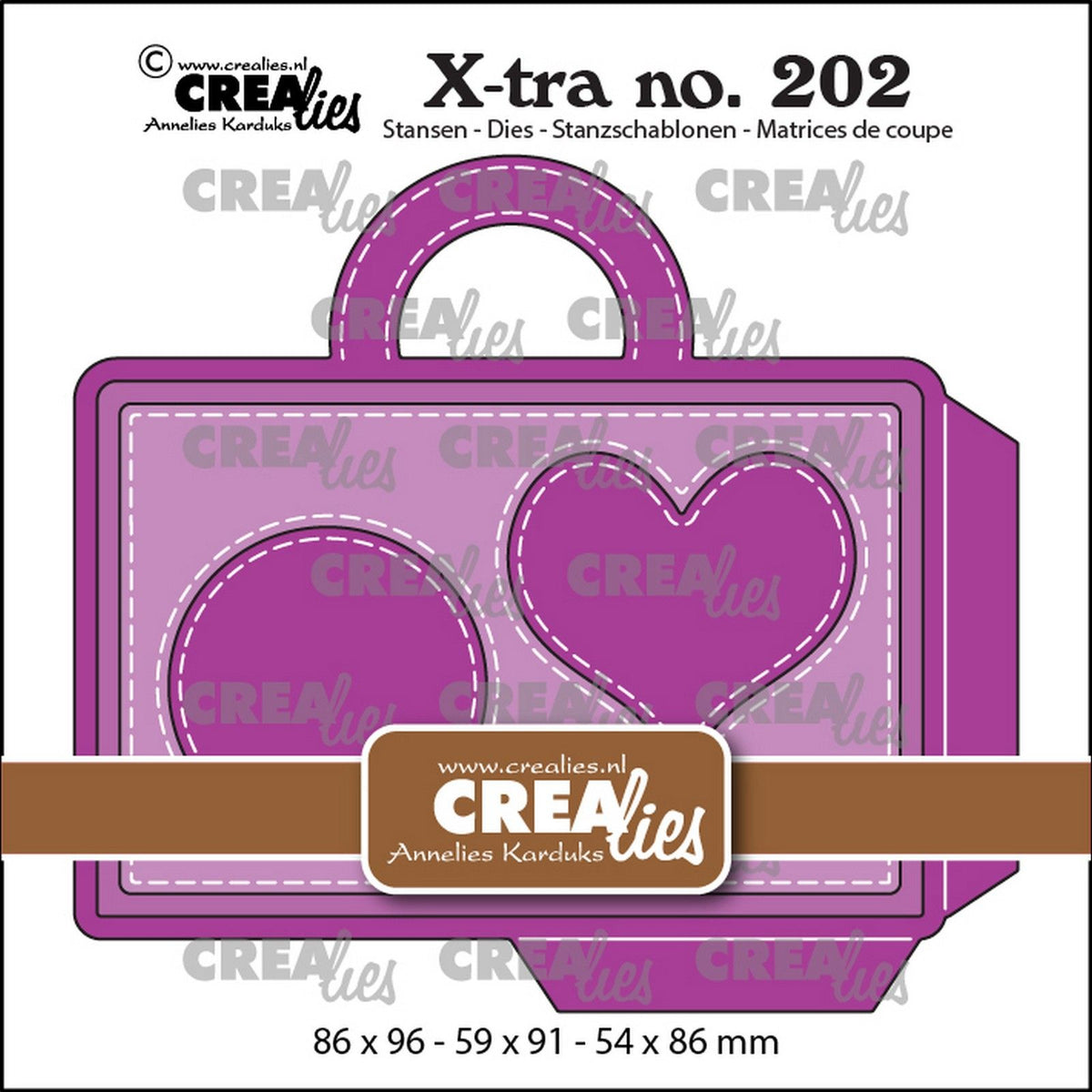 Crealies • xtra geef een cadeaukaart tasje