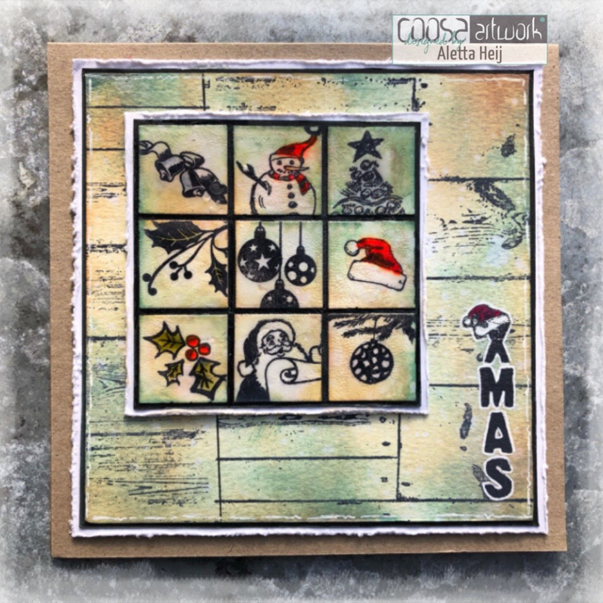 Coosa crafts • clear stempel #17 xmas envelop