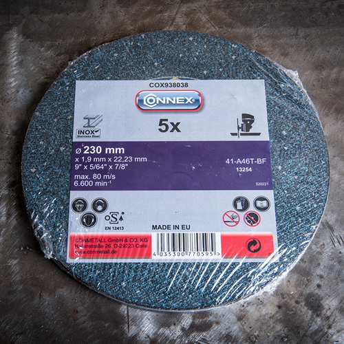 Connex set 5x slijpschijf rvs 230mm - cox938038