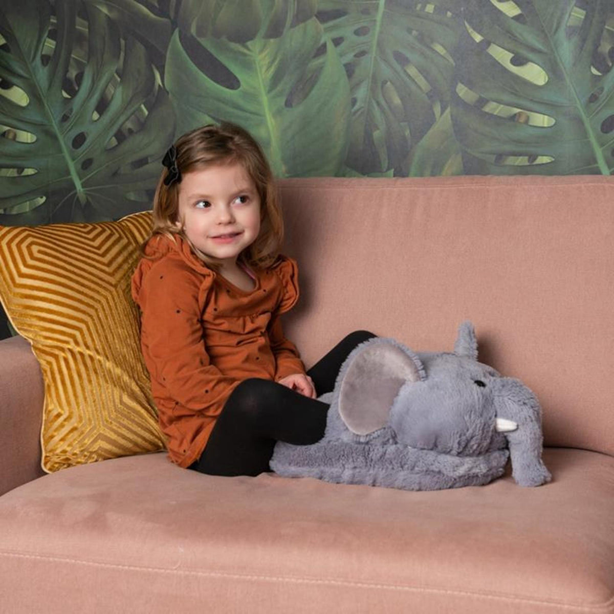 Noxxiez cozy voetenwarmer olifant 35x25cm