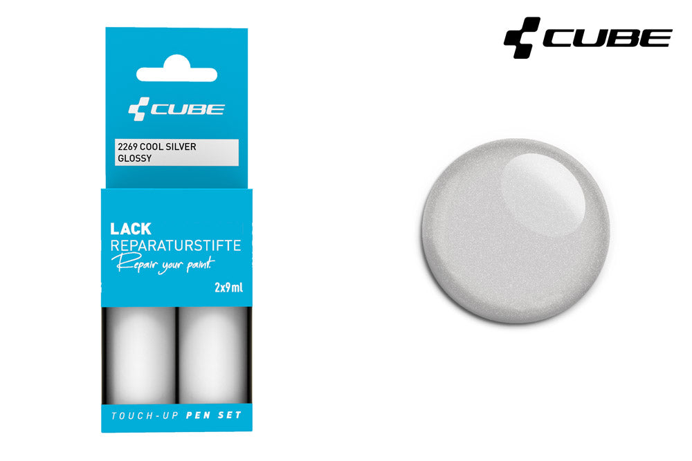 Cube touch-up pen set cool silver glossy