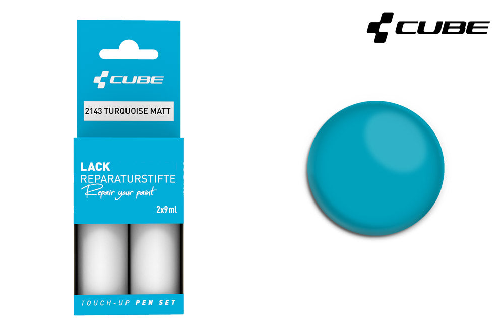 Cube touch-up pen set turquoise matt