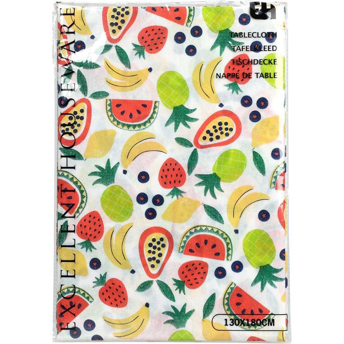 Excellent houseware tafelkleed flanel 130x180cm fruit