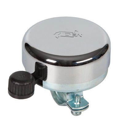 Widek bel staal met kunststof klepel chroom 1618