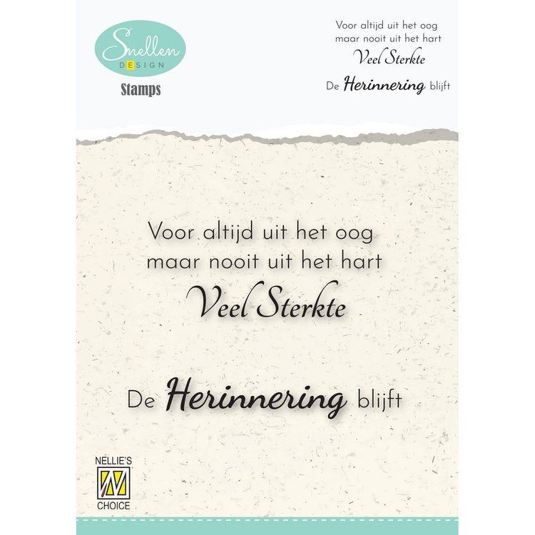 Nellie's choice • clear stempel nederlands condoleance teksten nr. 3
