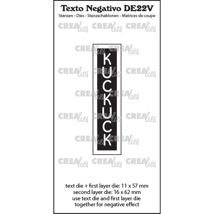 Crealies • texto negativo kuckuck (verticaal)
