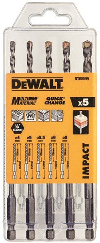 Dewalt accessoires 5-delige impact steenboren set - dt60099-qz
