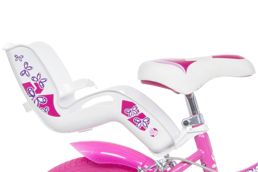 Dino flappy 16 inch 27 cm meisjes knijprem wit roze