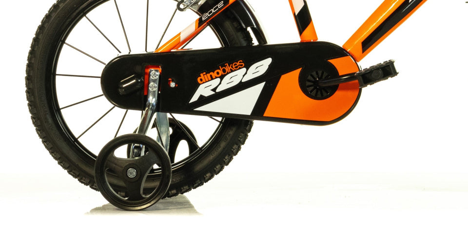 Dino r88 14 inch 24 cm jongens knijprem oranje