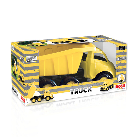 Dolu dump truck geel zwart
