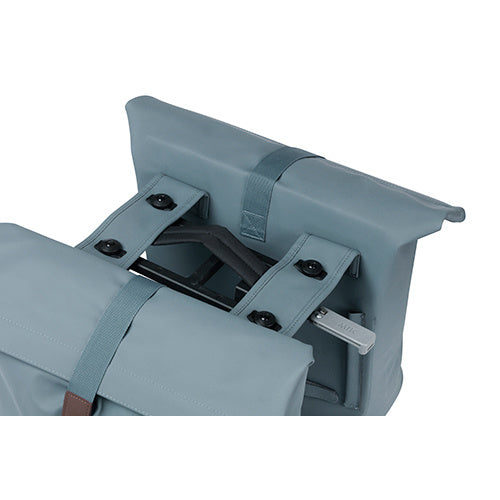 Basil Tas City Dubbel MIK Vegan Leather | Graphite Blue