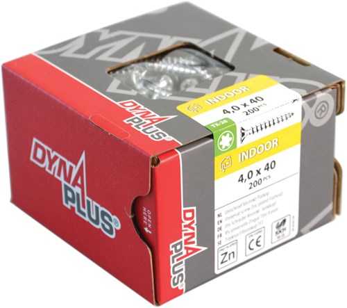 Dynaplus constructieschroef verzinkt platkop deeldraad +snijpunt torx tx40 8.0x280 100 | 50 stuks - 0281.01.64201