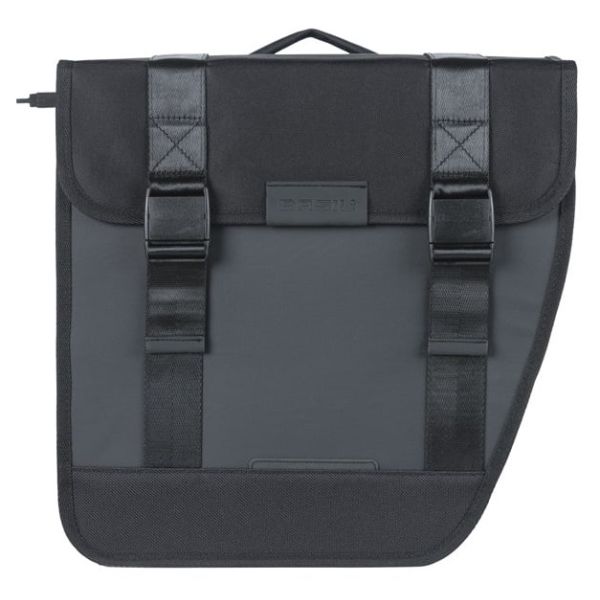 Basil dubbele fietstas tour waterproof mik 28 liter 14 x 29 x 30 cm (2x) - zwart