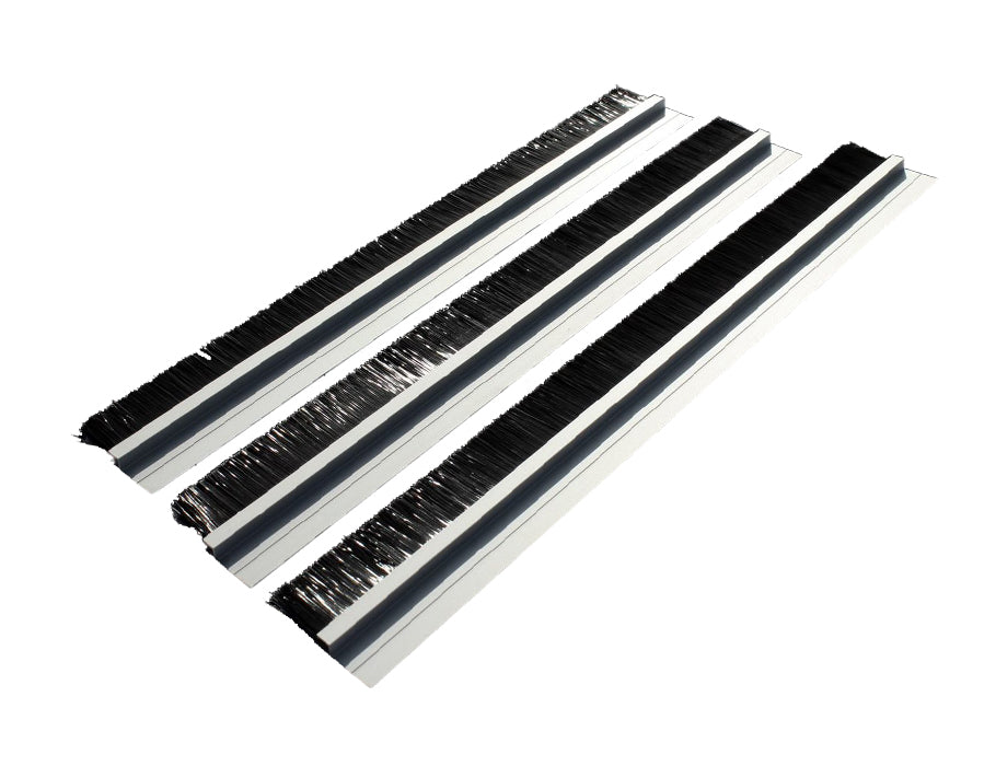 Ecosavers deurborstel zelfklevend - 3 delig - aluminium