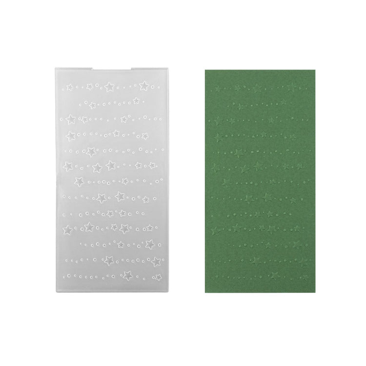 Nellie's choice • 3d embossing folder achtergrond sterren en stipjes 10,5x21cm