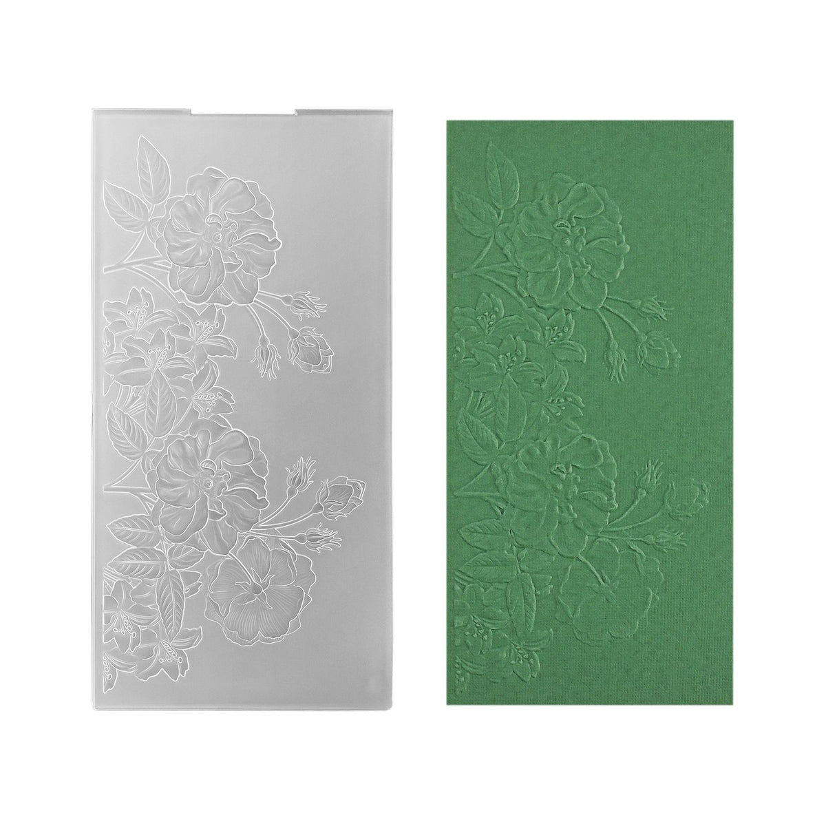 Nellie's choice • 3d embossing folder achtergrond wilde rozen 10,5x20,5cm