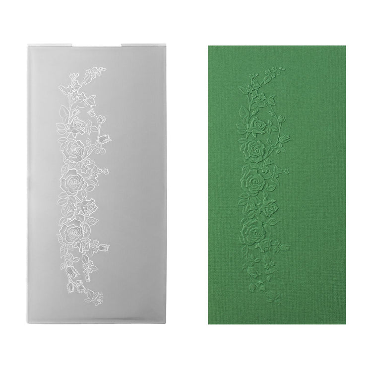 Nellie's choice • 3d embossing folder rand rozen 10,5x20,5cm